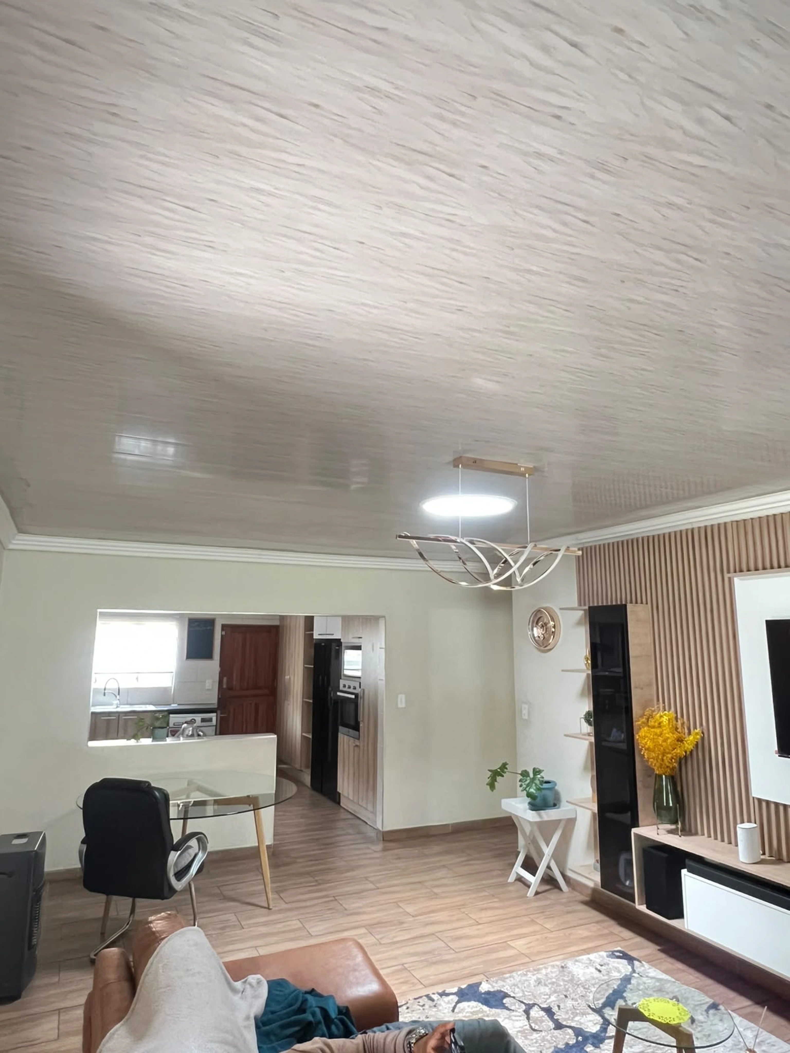 Tubular Skylight Installation in the Living Room in Alberton Tubular Skylight Installation in the Living Room in Alberton