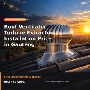 Roof ventilator turbine extractor installation price in Gauteng
