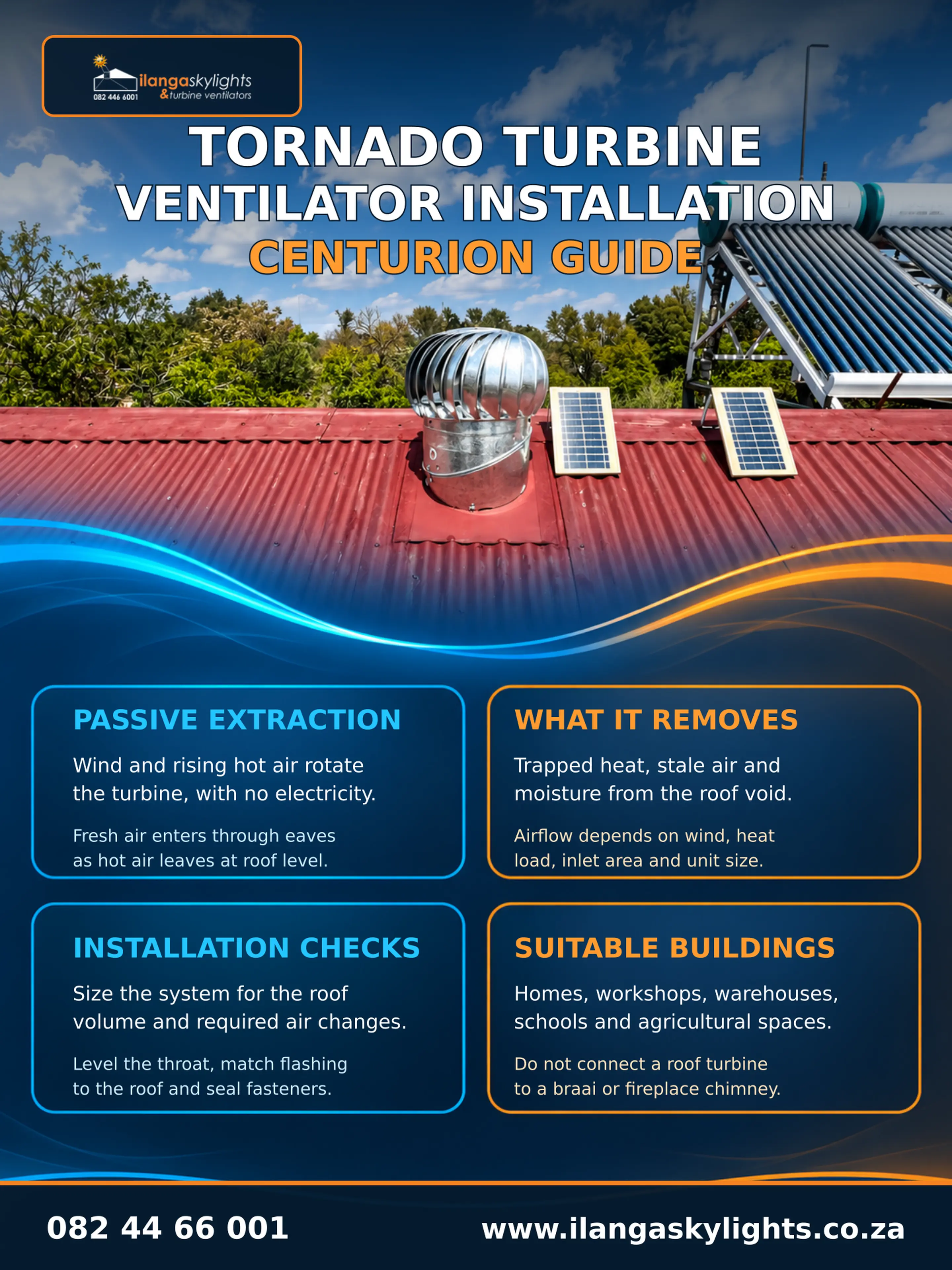 Tornado Turbine Ventilator Installation in Centurion infographic